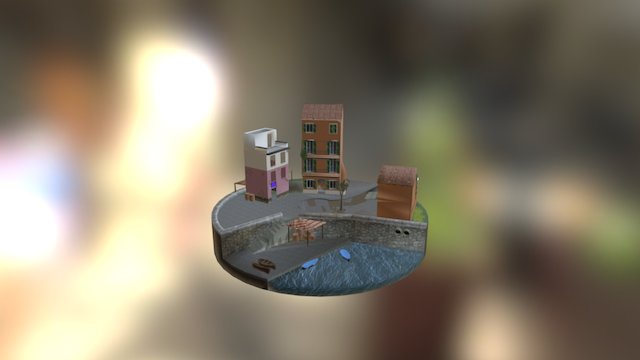 3D1 Cityscene examen door Inias Schoutteet 3D Model