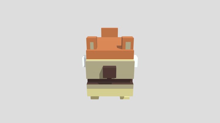 Marmalade Dog - Crossy Road 3D Model