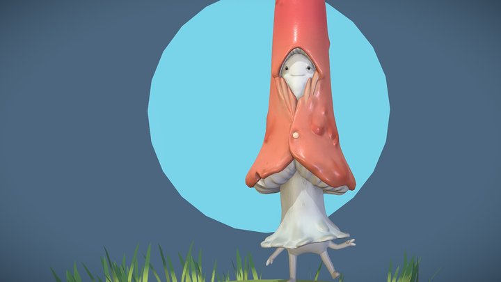 Lily the Mushroom Lady ("CCW" Stylized Creation) 3D Model