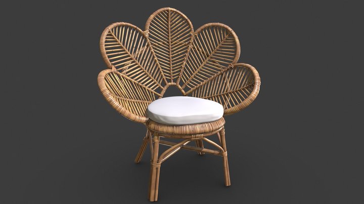 Digitization: Flossie Rattan Petal Chair 3D Model