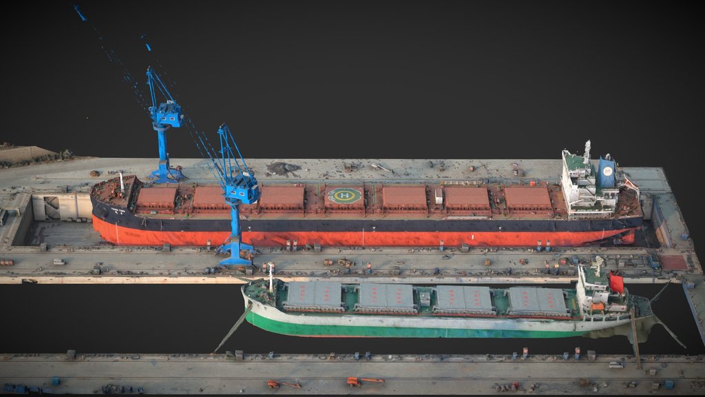 Shipyard, Dry dock, Cargo ship, Giant vessel