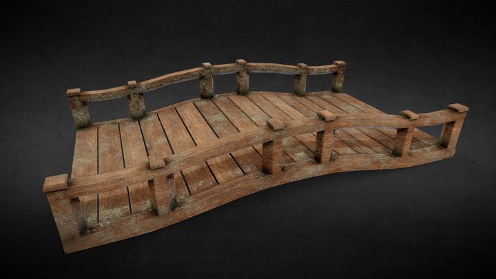 Thicker Curved Bridge 3D Model