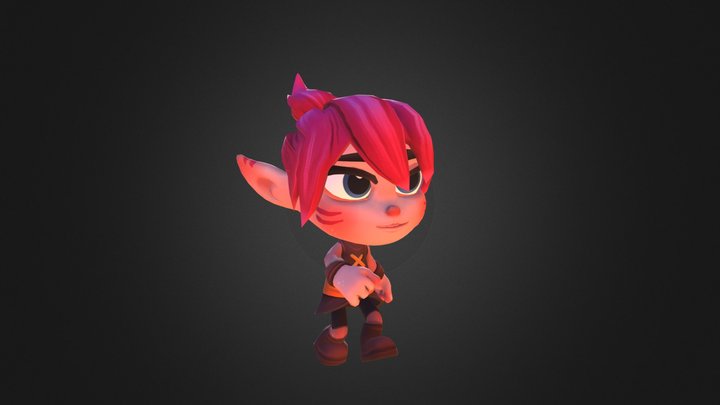 Lily Skipping 3D Model