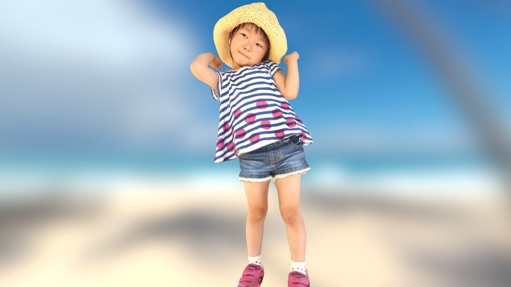 A 4-year-old girl 3D Model