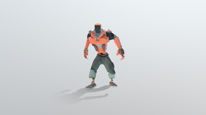 FREE Rigged Cyberg Character 3D Model