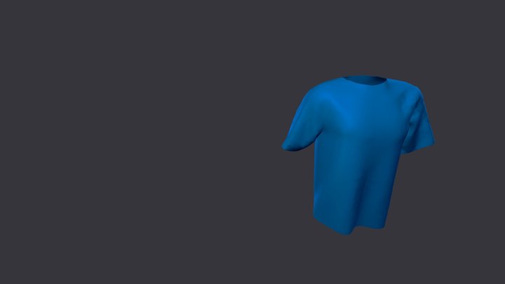 Blue Sports Tshirt 3D Model