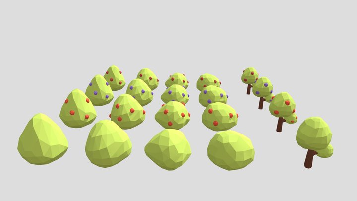 Bush Pack [Stylized] 3D Model