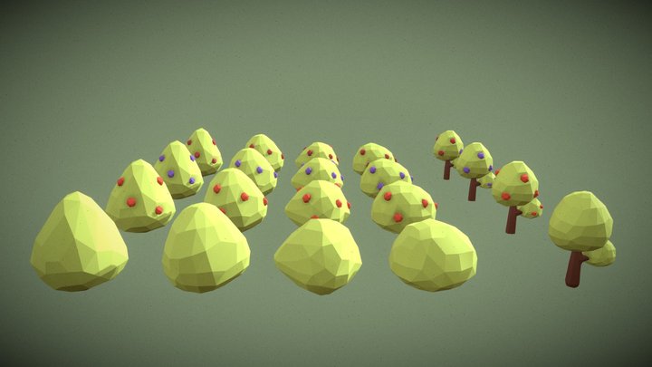 Bush Pack [Stylized] 3D Model