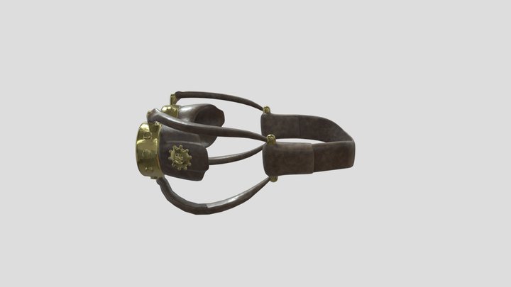 Steampunk goggles (high poly) 3D Model