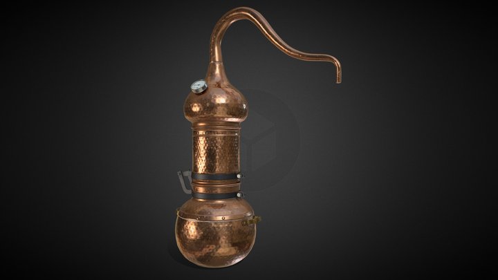 Alembic Still Column - game ready asset 3D Model