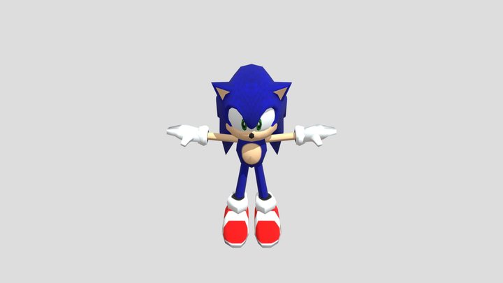 Dreamcast Sonic 3D Model