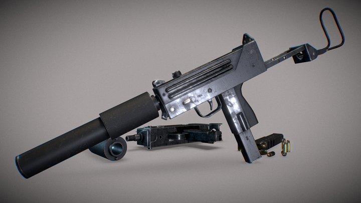 MAC-10 - Game ready model 3D Model