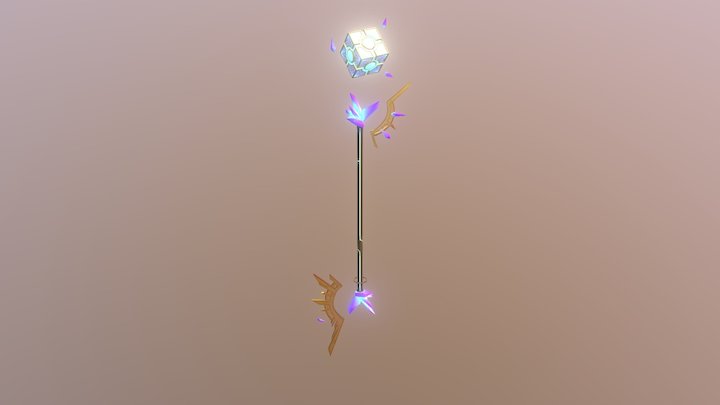 Fanasy magic staff 3D Model
