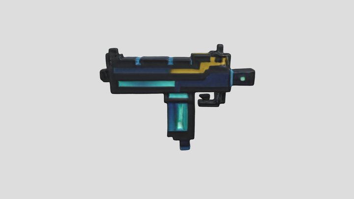 Pixel UZI 3D Model