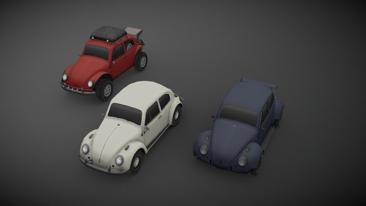 '63 Volkswagen 1300 Beetle 3D Model