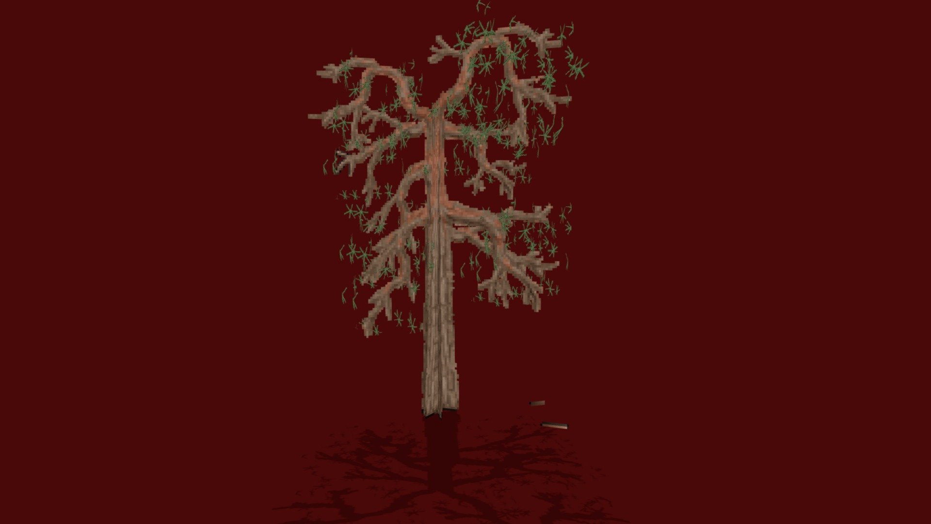 Synthetized low poly pine
