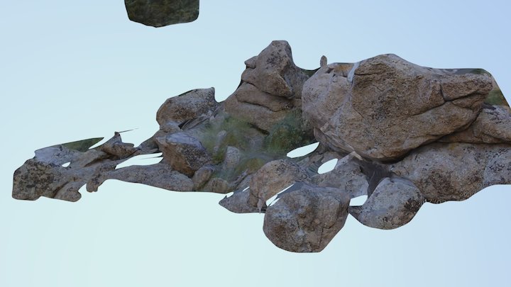 Rock Outcrop Cold Spring Obj 3D Model