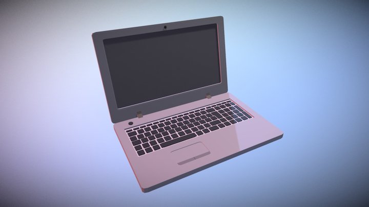 Low Poly Laptop 3D Model