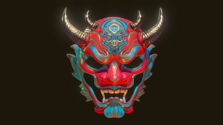 Oni Mask 3D Model