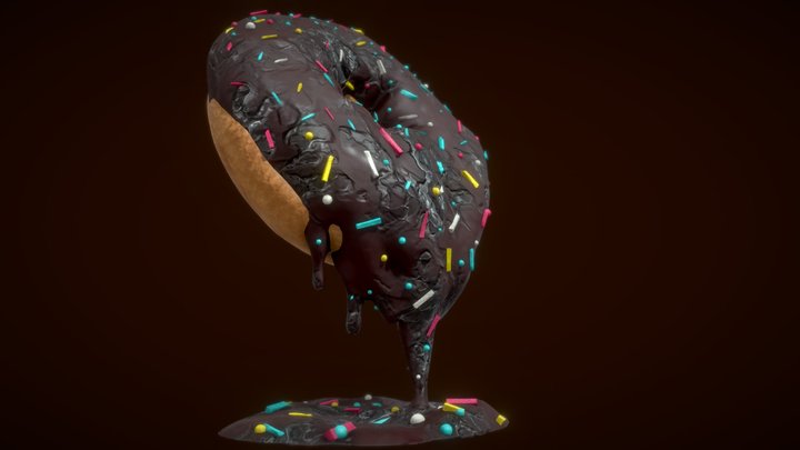 Donut finaly Colored 3D Model