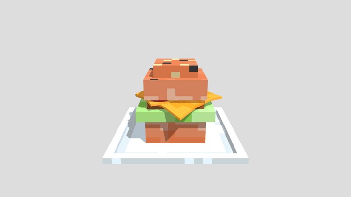 Burger Low-Poly 3D Model