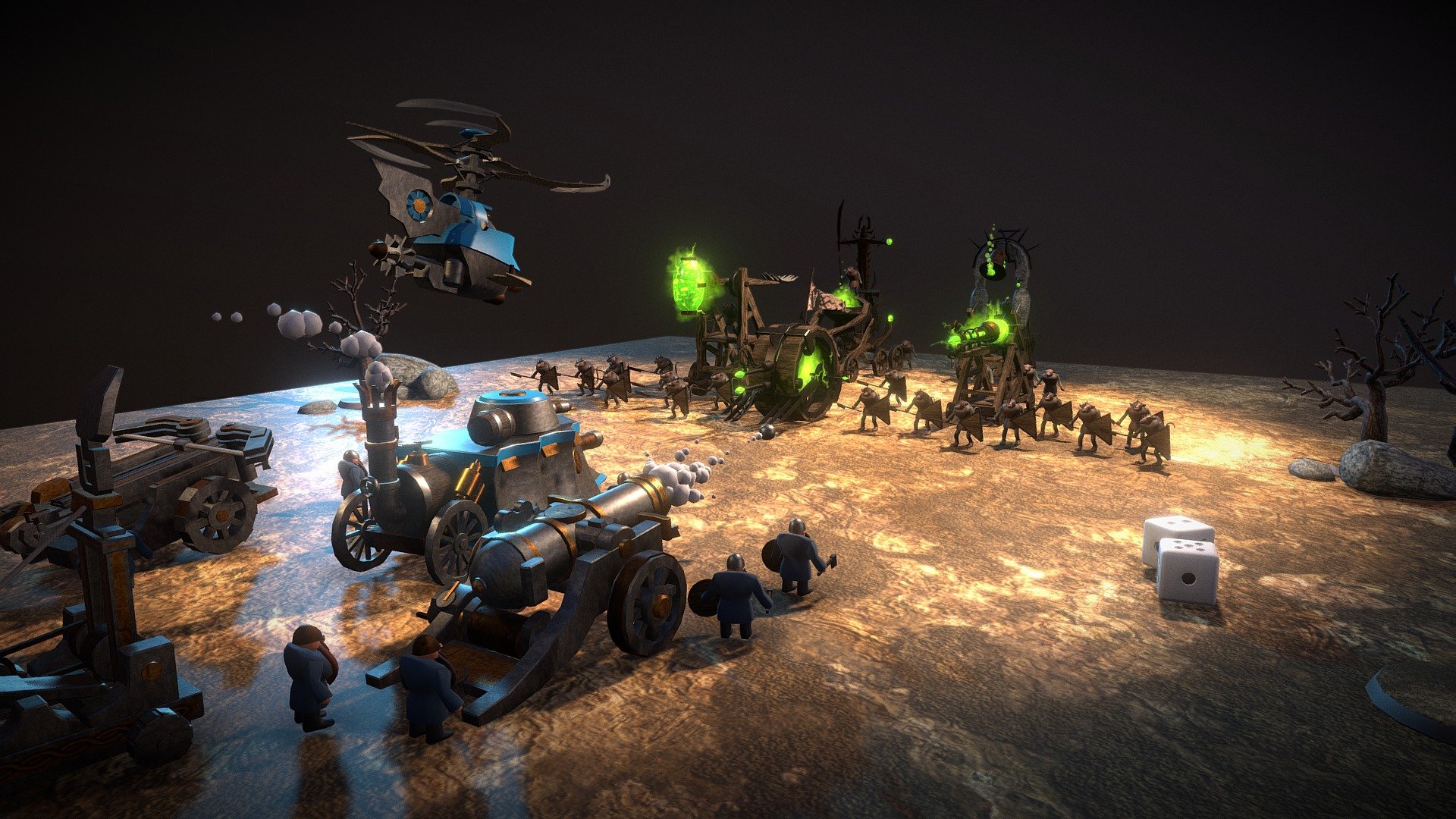 Warhammer scene textured.