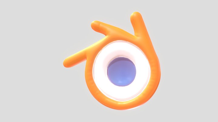 Blender logo plush pillow 3D Model