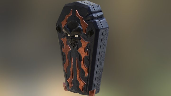 Coffin Low Poly 3D Model