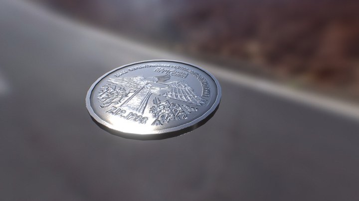 USSR Coin Low 3D Model