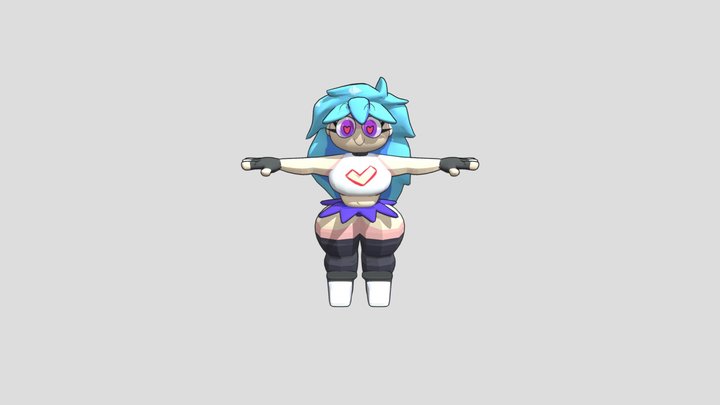 Skyblue Fnf 3D Model
