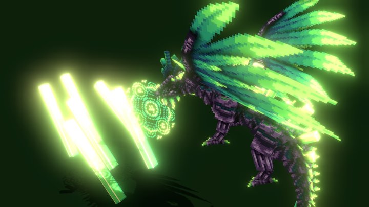 [Creature] Jade Crystal Dragon 3D Model