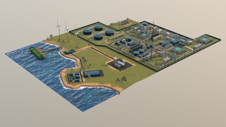 Factory 3D model 3D Model