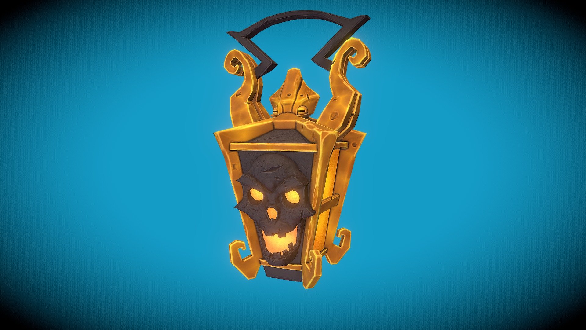 Stylized Skull Lantern — Sketchfab embed 3D viewer