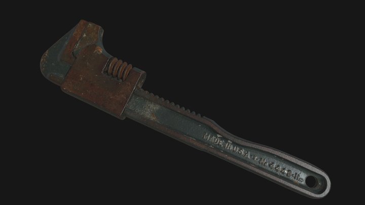 Rusted Wrench Scan 3D Model
