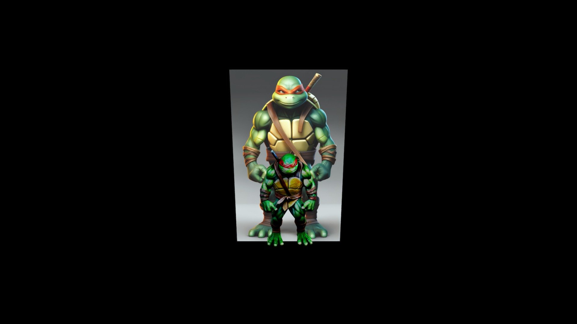 a cartoon character of a turtle This image depic - Download Free 3D ...