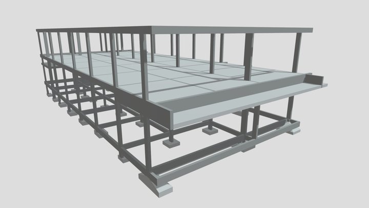 Projeto Estrutural - Lojas 3D Model