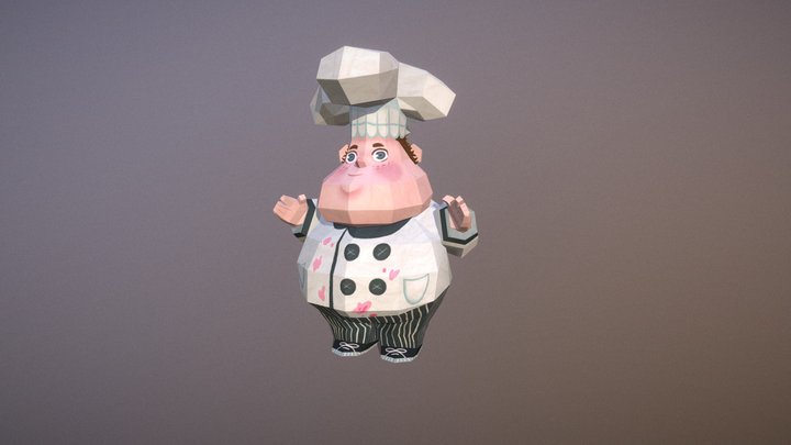 Pastry Chef 3D Model