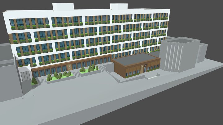 02_Dnipro_residential_facade 3D Model
