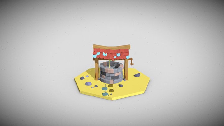 WELL LOW POLY MODEL 3D Model