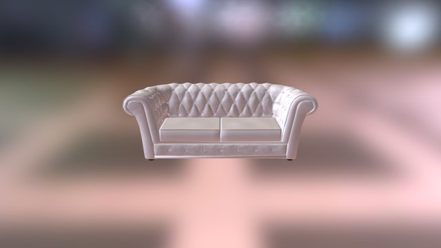 Sofa Mid poly 3D Model