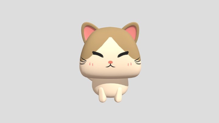 Sitting Cat 3D Model