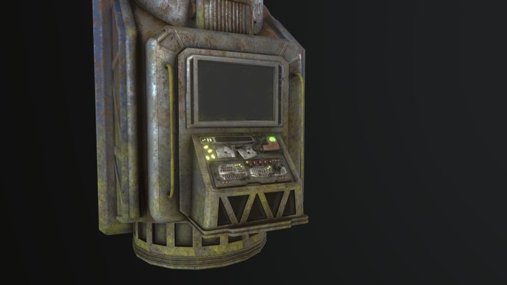 Post Apocalyptic Factory Machine 3D Model