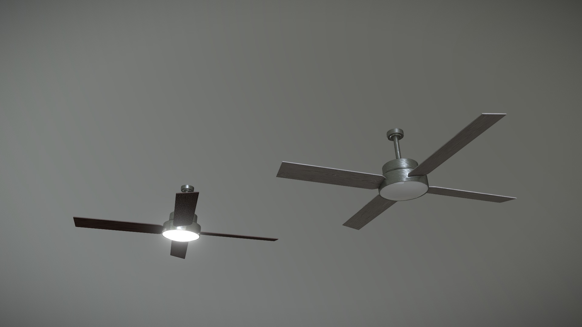 3D model Ceiling Fan (Collection 1) - This is a 3D model of the Ceiling Fan (Collection 1). The 3D model is about a ceiling fan with a light.