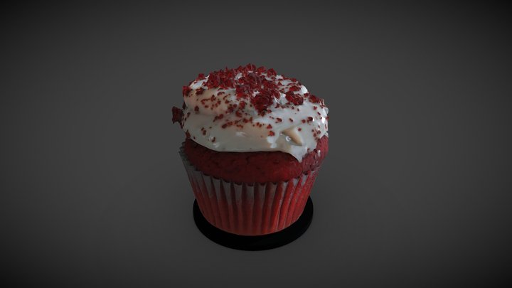 Mia's Bakery - Red Velvet Cupcake 3D Model