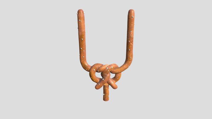 Pretzel Goal Post 3D Model