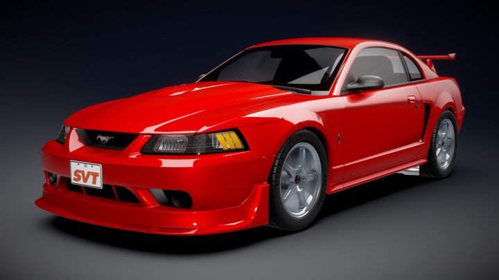 Ford Mustang Cobra R 2000 3D Model