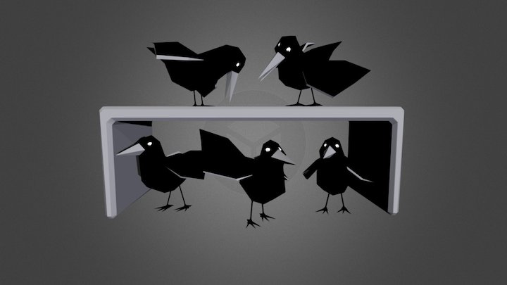 Birds Cartoon 3D Model