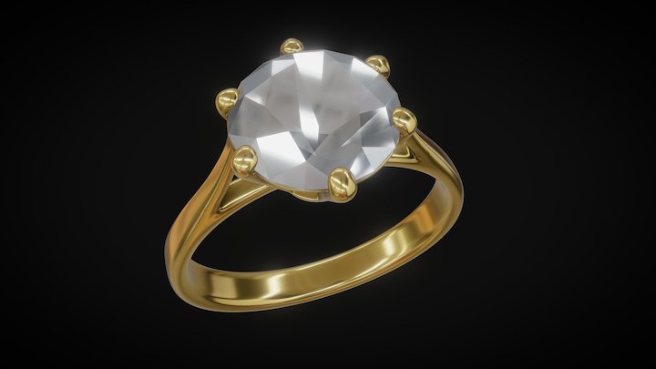 Testing gold and diamond material 3D Model