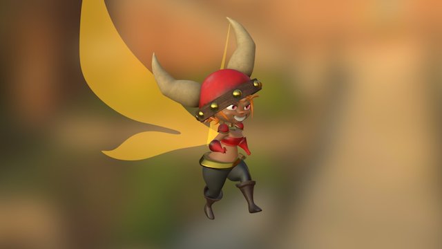 Viking Fire Fairy 3D Model