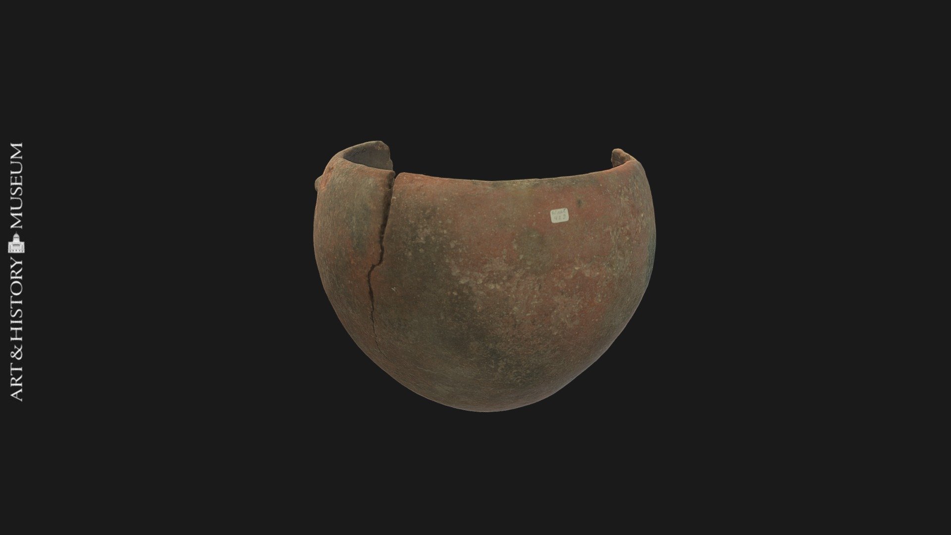 Bowl with conical base and receding rim